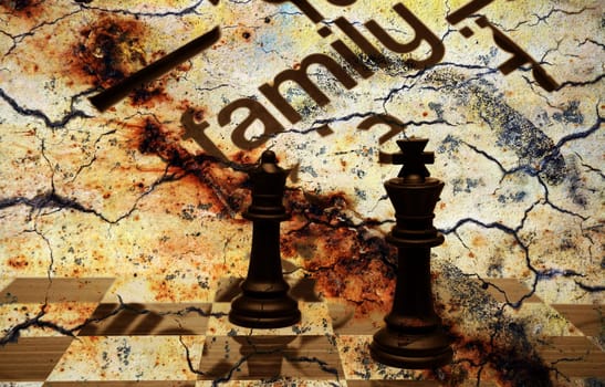 Family chess concept