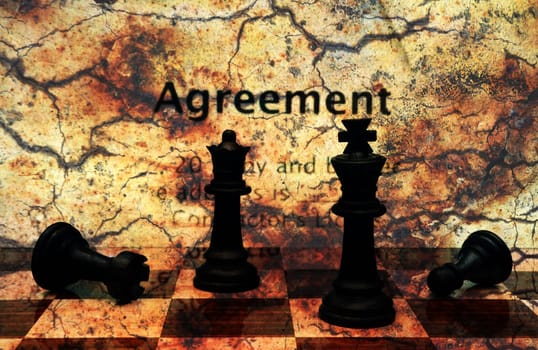 Agreement grunge concept
