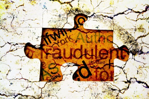 Fraud puzzle concept