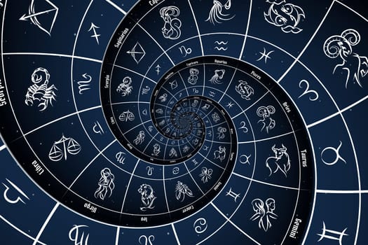 Astrology and alchemy sign background illustration - blue