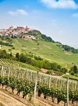La Morra. Traditional village close to Barolo and Alba, in Piedmont Region, Italy.