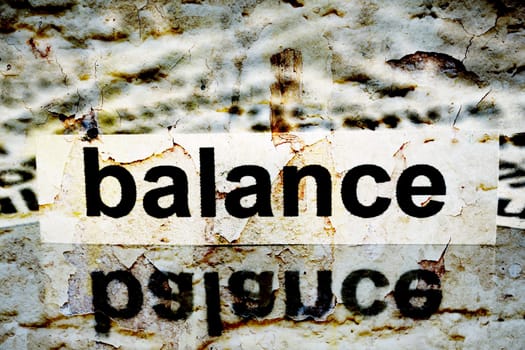 Balance grunge concept