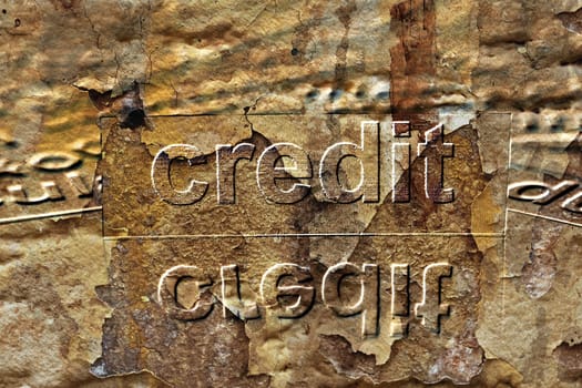 Credit grunge concept