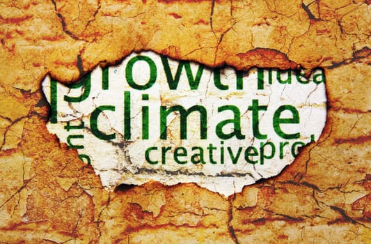 Climate text on paper hole