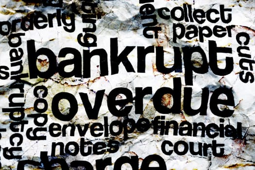 Bankrupt overdue concept