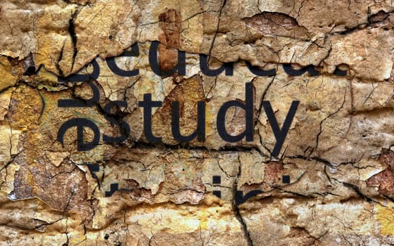 Study text on paper hole