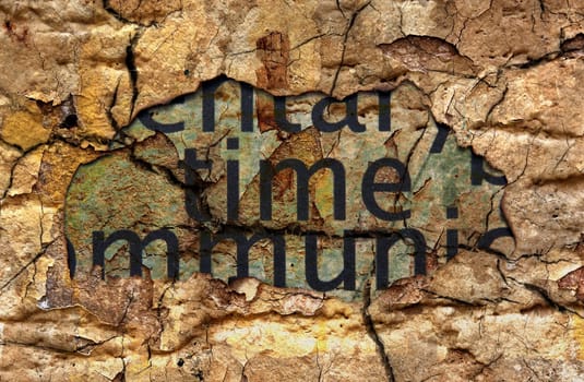 Time text on paper hole