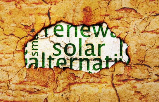 Solar  text on paper hole