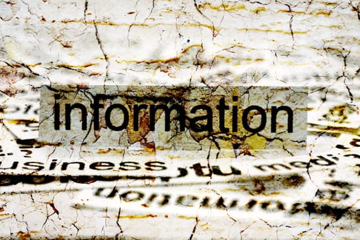 Information word cloud