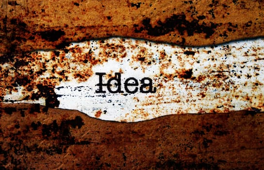 Idea text on torn paper