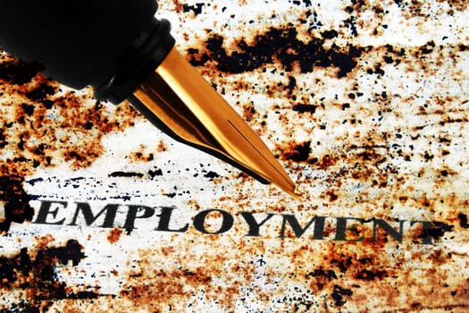 Fountain pen on employment