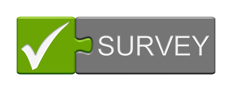 Puzzle button with two puzzle pieces shows survey