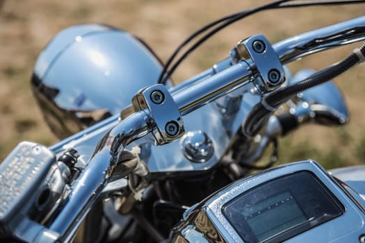 Bike or motorcycle chrome steering wheel