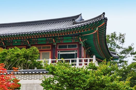 Traditional korean architecture old building or monks temple in South Korea