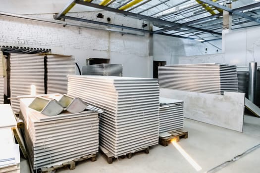 Interior of industrial building under construction