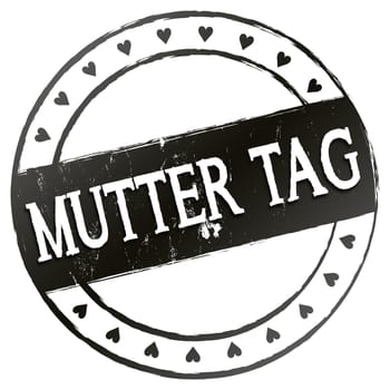 Kaputter stamp with the inscription "Mother's Day"" in black"