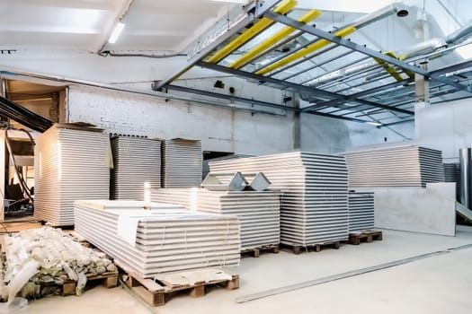 Interior of industrial building under construction