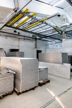 Interior of industrial building under construction