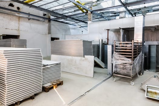 Interior of industrial building under construction