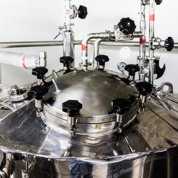 head of water boiler or tank on pharmaceutical industry or chemical plant