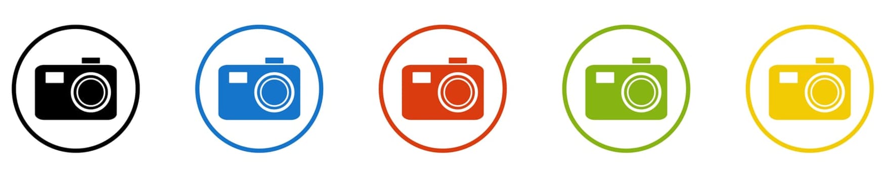 Photo Icon - Set of 5 Buttons: Photography