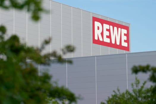 new central warehouse of the German food retailer Rewe in the industrial area Rothensee in Magdeburg