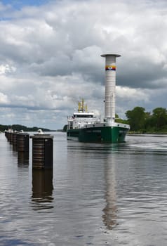 Ship Annika Braren with Flettner Rotor