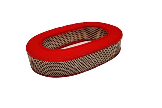 Brand new air filter on a white background