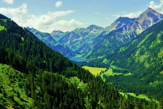 The Vilsalpsee in Tirol Austria in summer