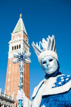 VENICE, ITALY - Febrary 21 2020: The masks of the Venice carnival 2020