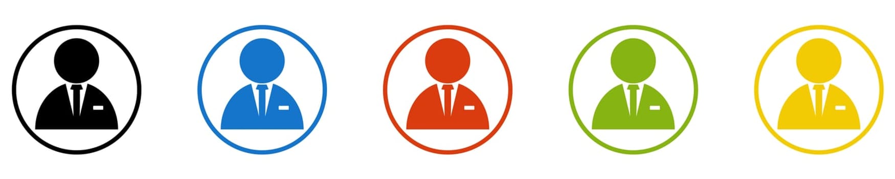 Business Man Icon - Set of 5 Buttons: Expert