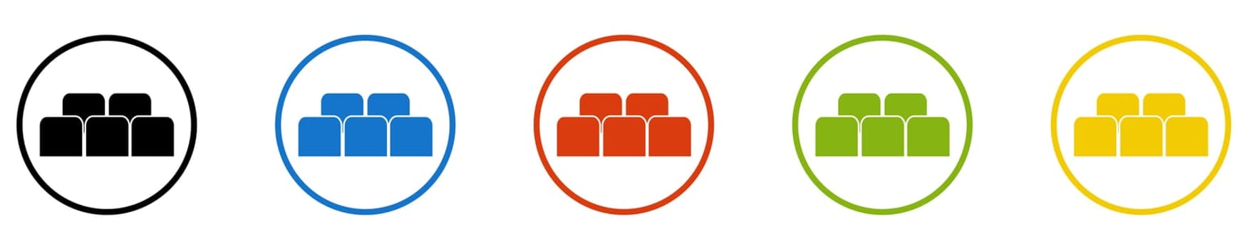 Seats Icon - Set of 5 Buttons: Chose your seat