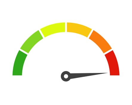 Speedometer showing top speed or full power
