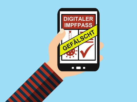 Digital Vaccine certificate on Smartphone - Falsification in german language