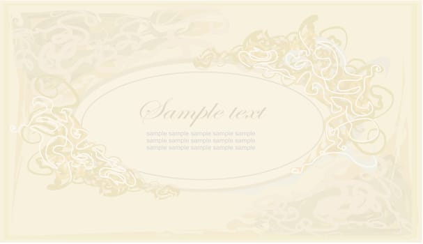 floral frame invitation card