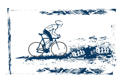 Cycling Grunge Poster
