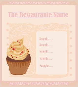 menu coffee shop and restaurant