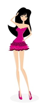 Glamour slim girl