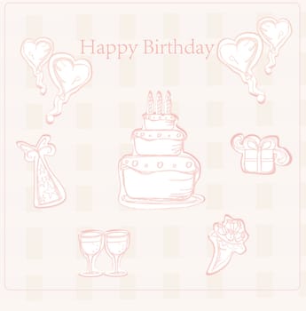 Happy Birthday Set doodle Icon