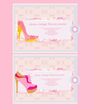 Price Tags With shoes vintage set