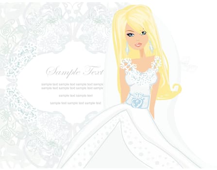 Beautiful bride card