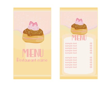 menu coffee shop and restaurant