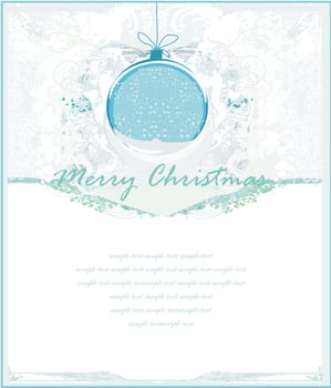 Christmas Framework style with bauble card.