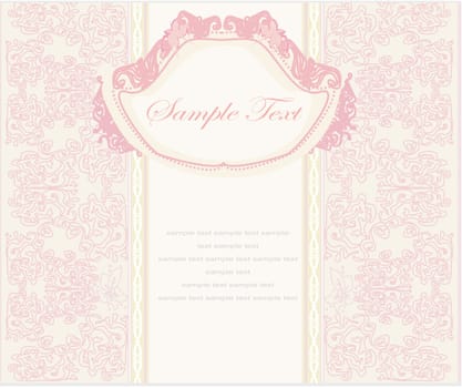 wedding invitation vintage card