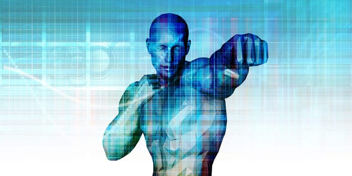 Fighting Technique Sports Gym as Abstract Background