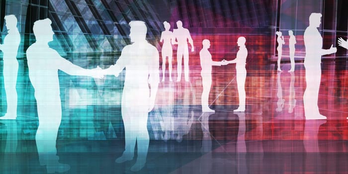 Business Handshake Abstract Background for Trust as Concept
