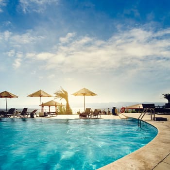 Swimming pool in hotel resort in Aqaba