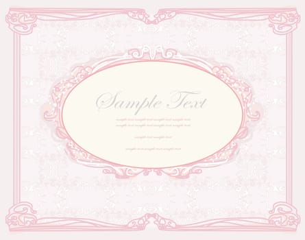elegant vintage frame card