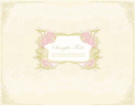 vintage floral frame card