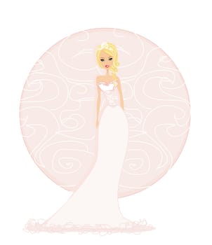Beautiful blond bride card